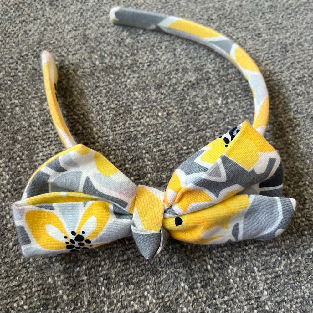 Gymboree Rain or Shine Yellow & Gray Headband